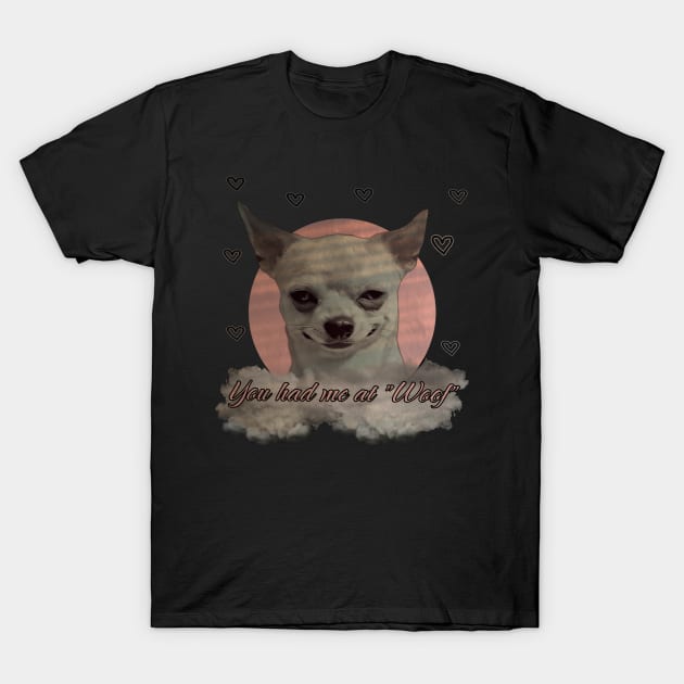 Woof T-Shirt by CreakyDoorArt